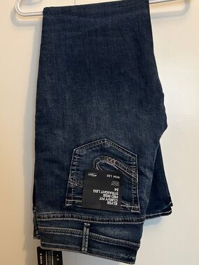 Silver Jeans Women’s Dark Blue Slim Straight Jeans 34x32